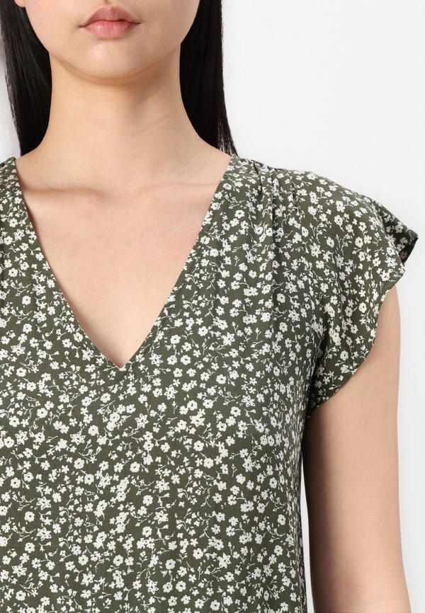 TIE WAIST MINI - Day dress - olive4