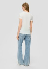 QS T-shirt print - creme
