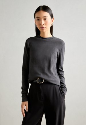 Marc O'Polo LONG SLEEVE MOCK NECK - Long sleeved top - dark graphite