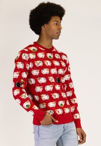 JAP CHRISTMAS DAS SCHWARZE SCHAF - Sweatshirt - red