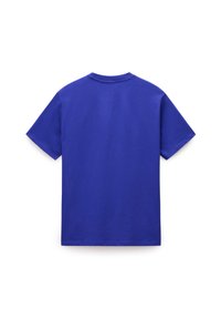 Short-sleeve T-shirt in vibrant blue cotton. Standard crew neck and relaxed fit. Smooth texture, no patterns or accents. Back view shown.