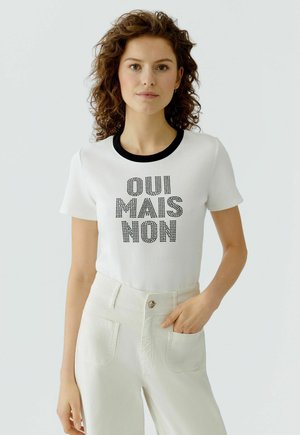 T-shirt print - white black