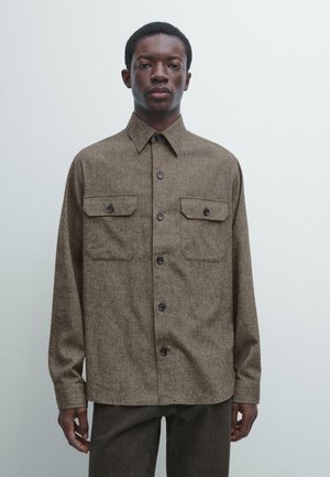 WITH POCKETS  - Hemd - dark brown