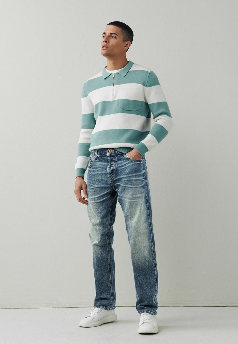 Herren Skinny Fit | Next Jeans Straight Leg mottled blue/blau-meliert - QZ08391 Herren Skinny Fit | Next Jeans Straight Leg mottled blue/blau-meliert - QZ08391