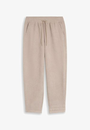 TOM TAILOR DENIM, TOM TAILOR DENIM HOSEN & CHINO BARREL CORDHOSE MIT KORDELZUG - Pantalon de survêtement - atmosphere beige