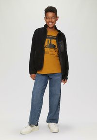 s.Oliver MIT FRONTPRINT - Longsleeve - senf