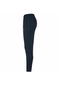 Navyfarbene Sporthosen mit Slim-Fit-Schnitt, aus atmungsaktivem Stoff gefertigt. Verfügt über einen elastischen Bund und ein kleines Logo-Detail an der Seite.