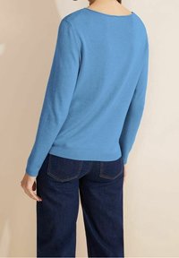 Street One Stickad tröja - mottled blue