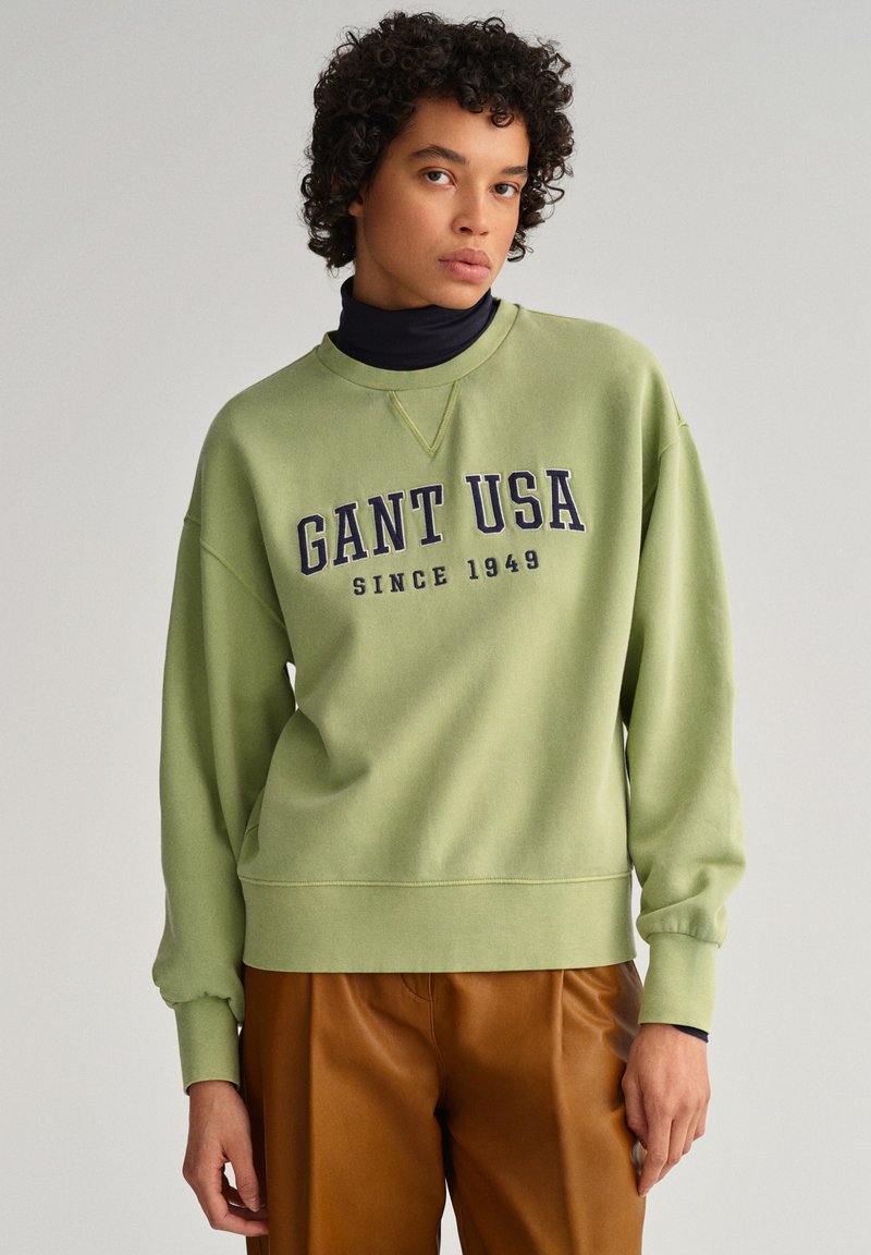 GANT USA CNECK Sweater eucalyptus green/groen Zalando.nl