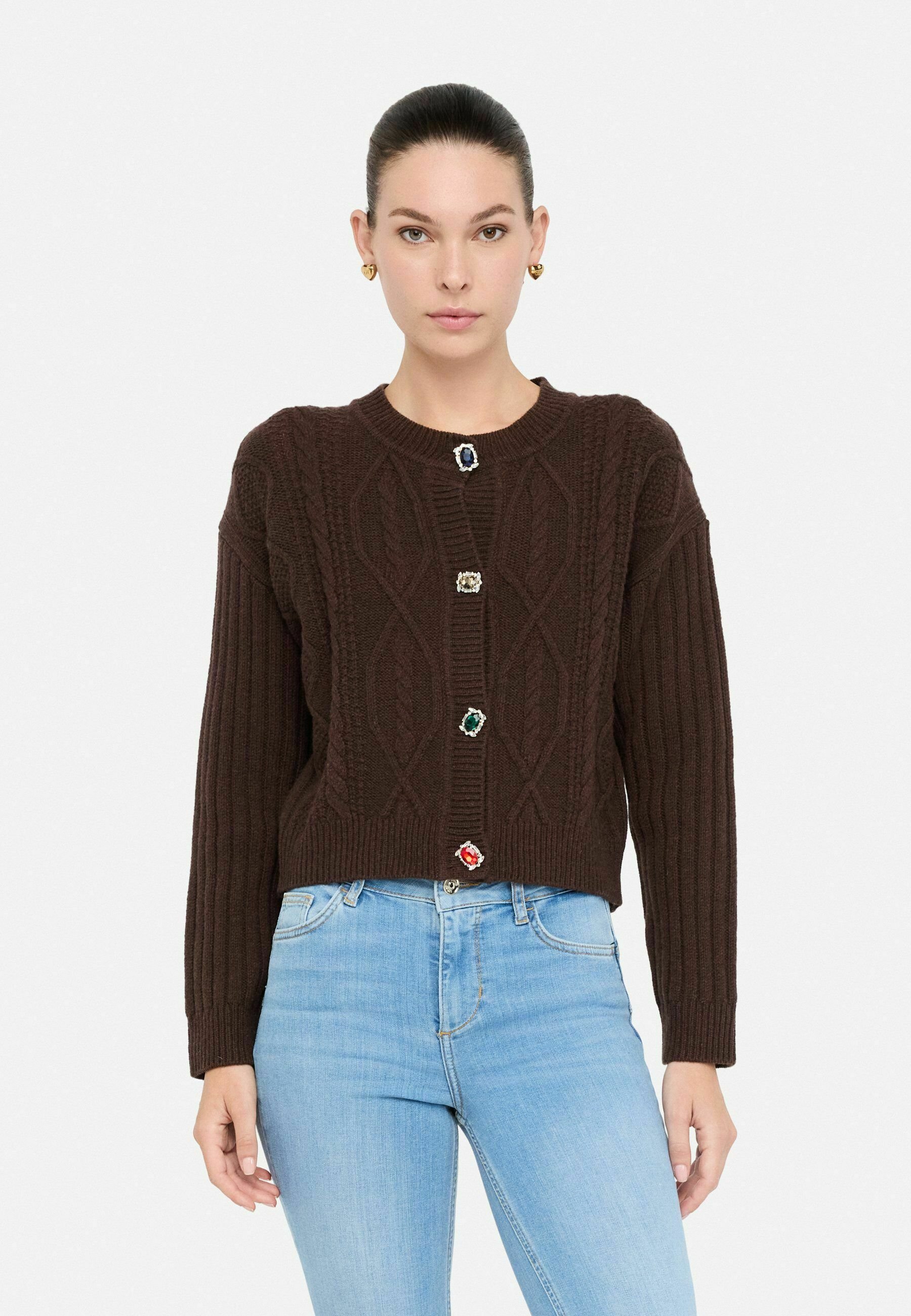 Cardigan In Cashmere Jennie Liu Con Bottoni In Madreperla - Maglione Girocollo Morbido E Leggero - 2