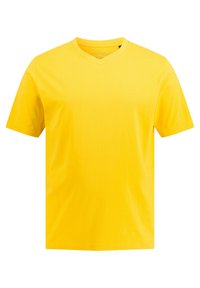 JP1880 GROSSE GRÖSSEN REINE V-AUSSCHNITT - T-shirt basic - yellow
