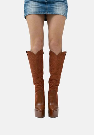 SALOON – STILE WESTERN A PUNTA - Stivali con i tacchi - cammello