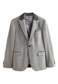 Next SLIM FIT TRIMMED CHECK - Anzugsakko - taupe brown