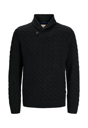 CRASH SHAWL NECK - Pulóver - schwarz