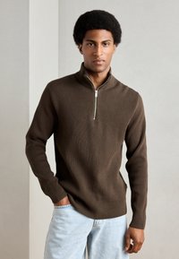 Lindbergh HALF ZIP  - Jumper - brown