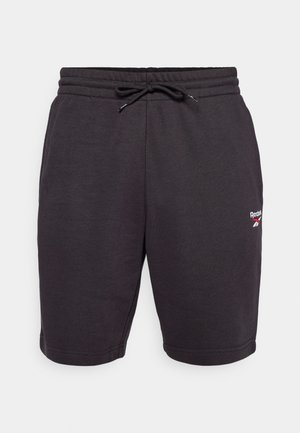 Sorte atletiske shorts lavet af blødt stof, med en elastisk talje og snøre samt sidelommer. Lille logo på fronten.
