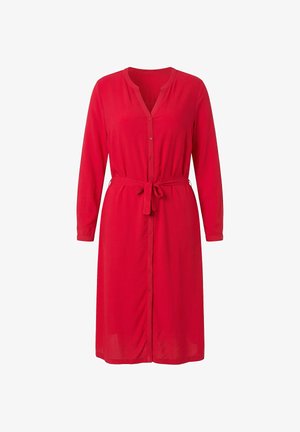 MIAMODA, MIDIKLEID, A-LINIE, BINDEGÜRTEL, KNOPFLEISTE, LANGARM - Skjortekjole - red