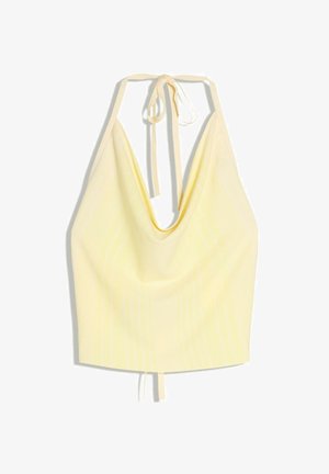 Bershka, STRIPED HALTER TOP - Top - yellow