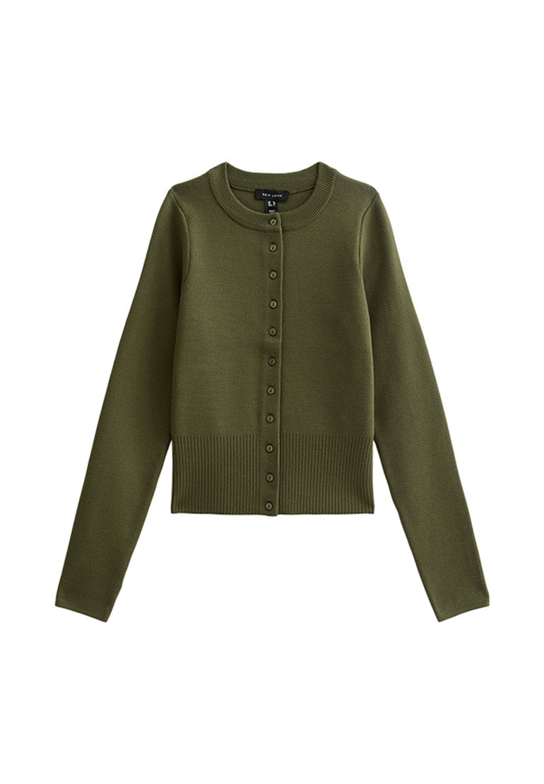 New Look COMPACT CREW NECK - Cardigan - khaki - Zalando