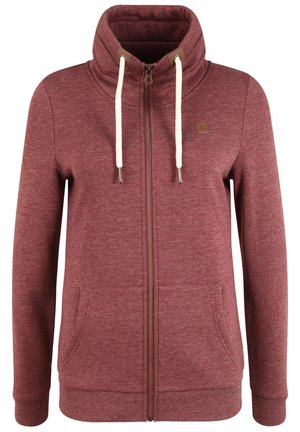 Oxmo OXVICKY - SWEATJACKE - Sweater met rits - wine r mel