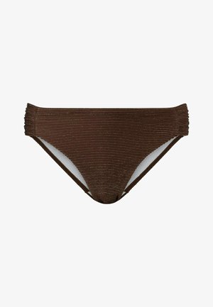 Mint Velvet SPARKLE RUCHED SIDE - Bikini-Hose - bronze