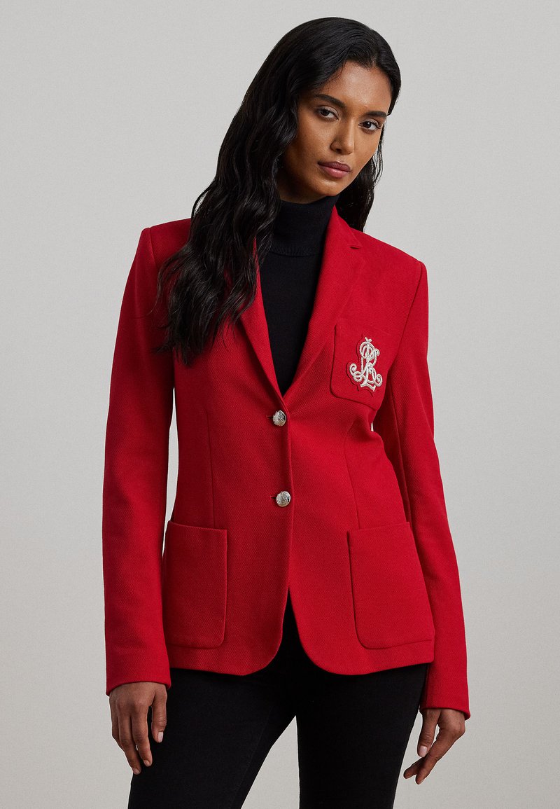 Lauren Ralph Lauren Petite BULLION JACQUARD BLAZER - Blazer - festive red