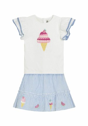 REGULAR FIT - 2-PIECE DOUBLE FRILL SLEEVE SET  - Vekkihame - blue ice cream
