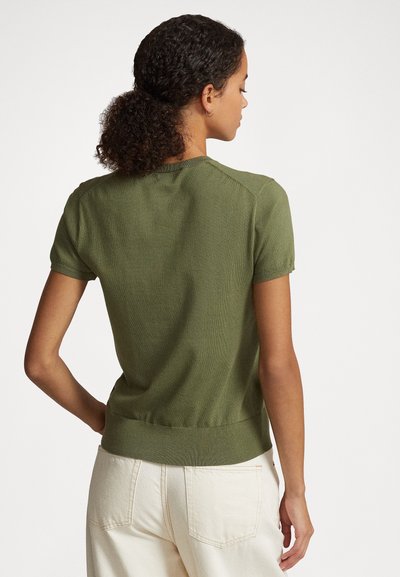Polo Ralph Lauren PIMA COTTON SHORT SLEEVE PULLOVER - Jednoduché tričko - garden trail