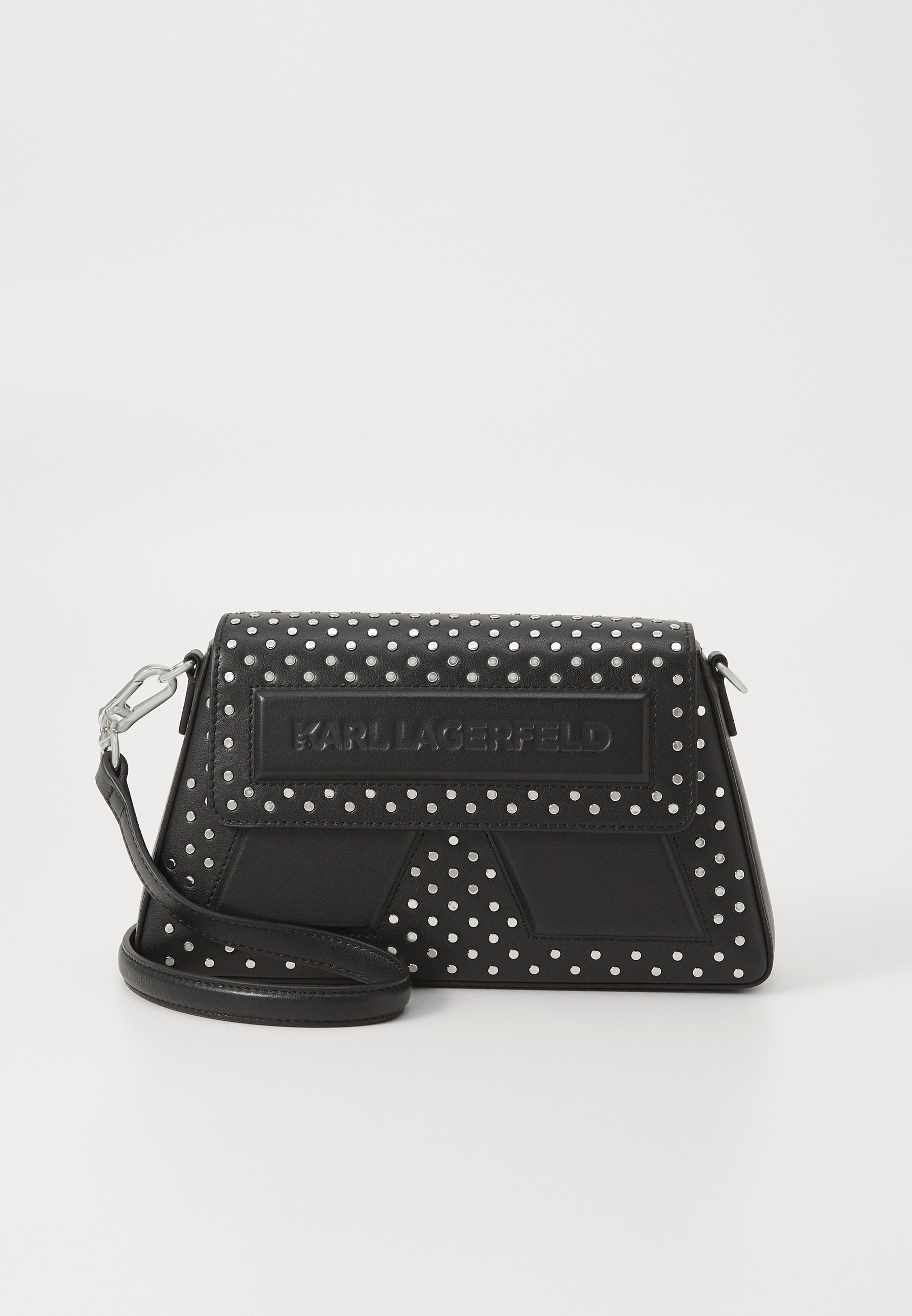 KARL LAGERFELD IKON SOFT CROSSBODY STUDS - Cross body bag - black