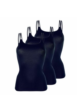 Pompadour TOP DOPPEL - SPAGHETTITRÄGERN INTIME 3 PACK - Unterhemd/-shirt - navy