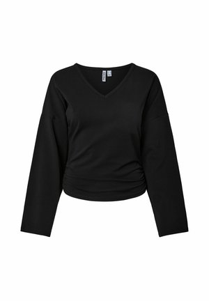 Pieces, LONG SLEEVED TOP PCALLI - Top s dlhým rukávom - black