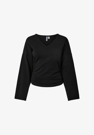 Pieces, LONG SLEEVED TOP PCALLI - Top s dlhým rukávom - black