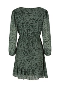 Cloud 5ive WICKELOPTIK MIT LEO PRINT - Denné šaty - dark green
