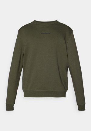 Sweat-shirt à manches longues de couleur olive avec col rond et petit logo noir "BJÖRN BORG" centré sur la poitrine.