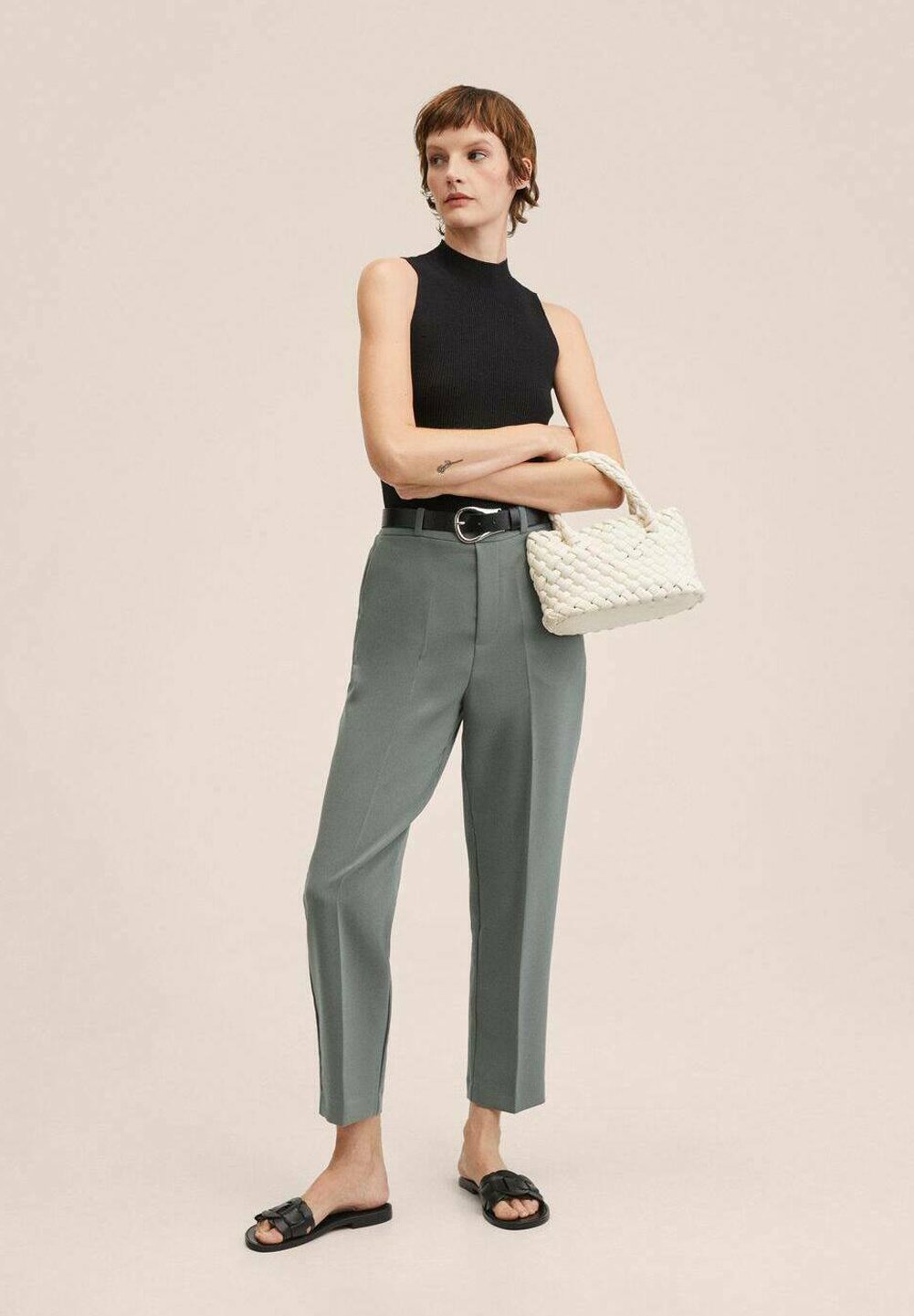 Mango GORITO - Trousers - petrol blue 