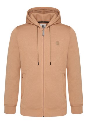 HOODED ZIPPER - Zip-up sweatshirt - beige