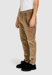 Gianni Lupo DRAWSTRING - Pantaloni - mud