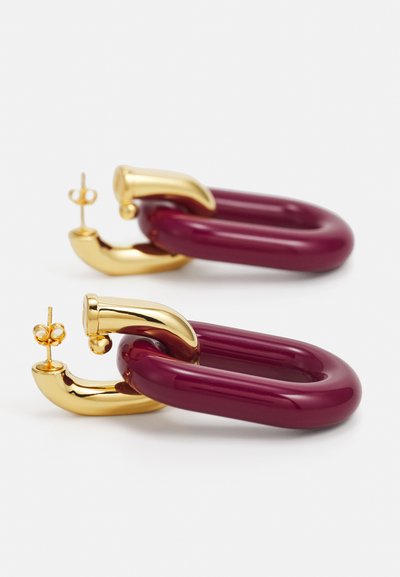 Rabanne EXCLUSIVE XL LINK EARRINGS - Øredobber - gold-coloured/ruby red