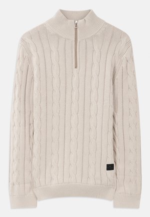 SWEATER ZIP NECK - Strikkegenser - white