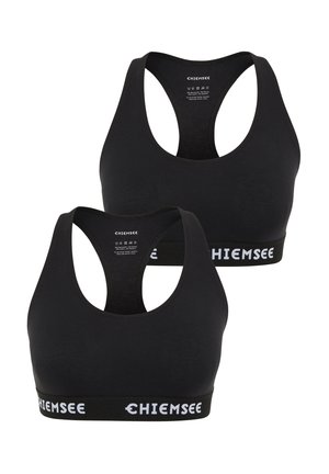 IM ZWEIERPACK MIT LABEL-SCHRIFTZÜGEN - Bustier - black black