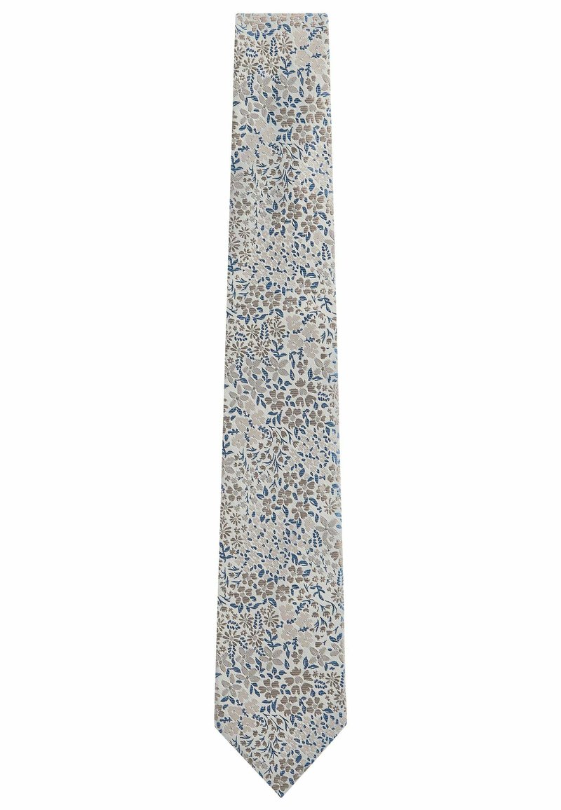 Next PATTERN SLIM - Kaklaraištis - neutral brown floral