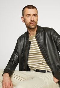 Selected Homme SLHICONIC - Casaco de couro - black