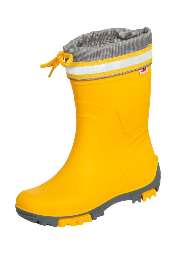 Gummistiefel - gelb dunkelgrau