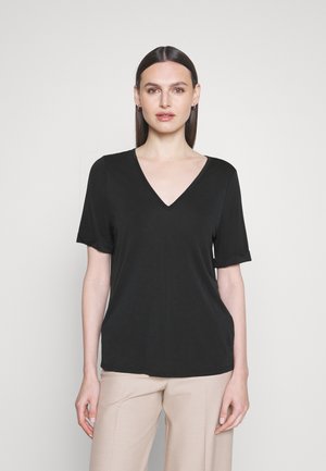 LILLIE V NECK TEE - T-shirts basic - black