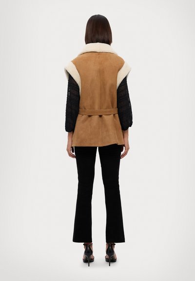 STUDIO ID Veste sans manches - brown/cream
