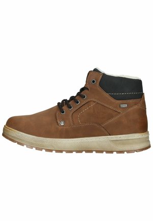 TOM TAILOR, Schnürstiefelette - cognac