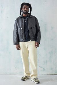 BDG Urban Outfitters SIDE POCKET UNISEX - Jachetă din imitație de piele - black