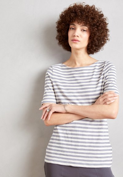 Old Tiralahilacha Brooke Short Sleeve Boat Neck T Shirt Grey
