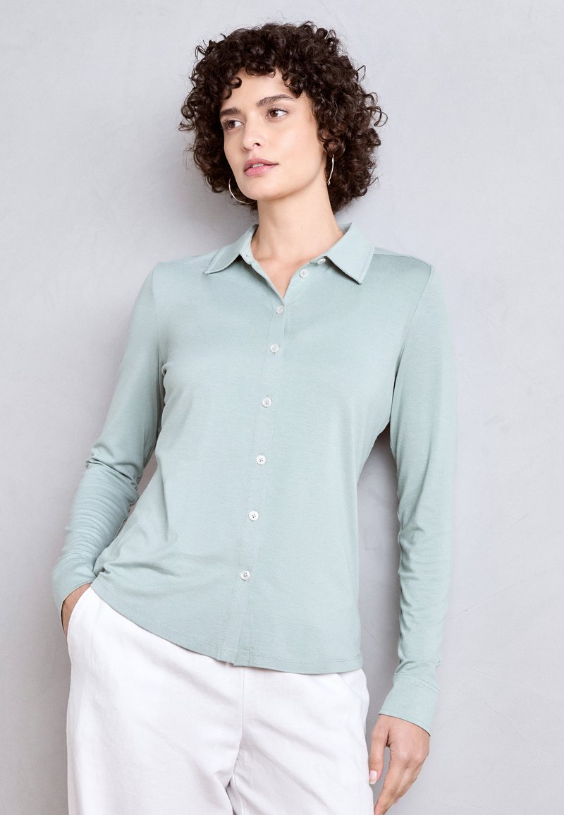 Marc O'Polo LONG SLEEVE COLLAR PLACKET - Skjortebluse - faded mint