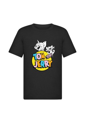 TOM AND JERRY - HAPPY LOGO TEE  - Print T-shirt - black
